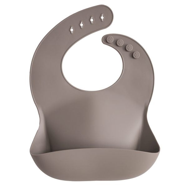 Silicone Baby Bib (Dove Gray)