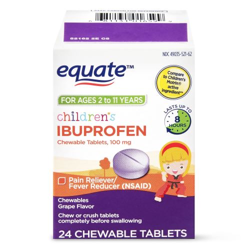 Jr Strength Ibuprofen Chewable Tablets 100mg - Grape - 24ct.