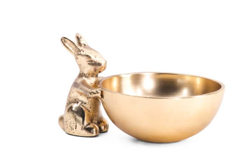 Small Gold Bunny Bowl