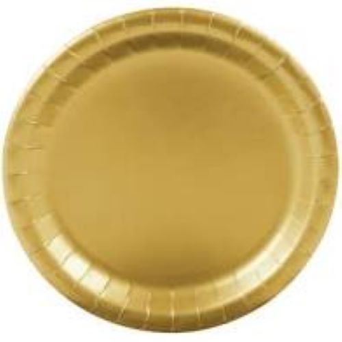 Gold Paper Snack Plates - 24 ct.