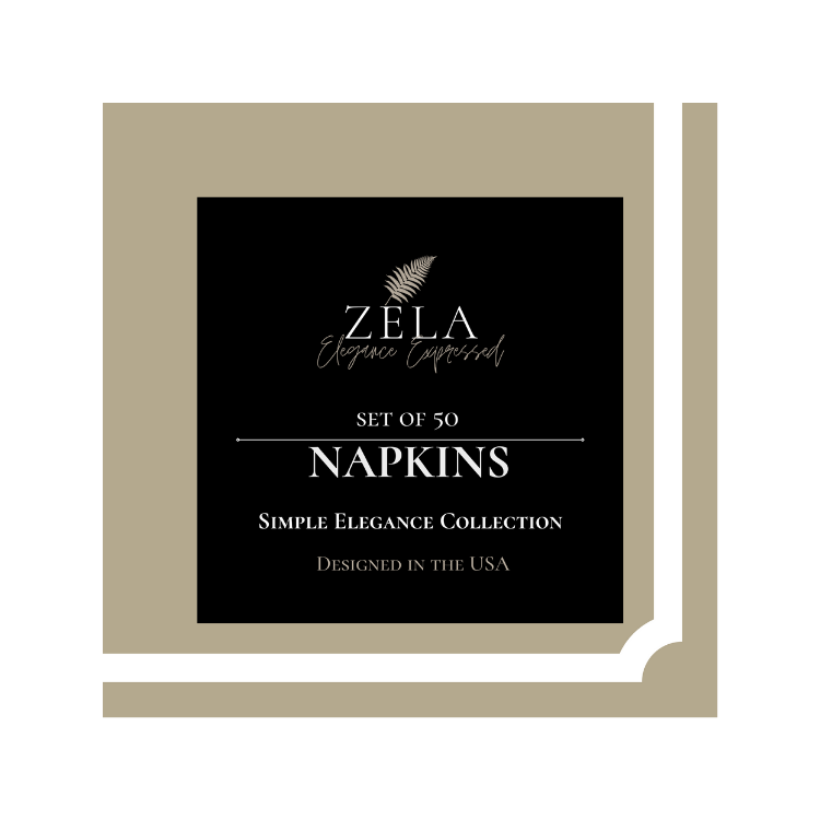 Zela Napkins 50 ct - Simple Elegance Collection, Golden