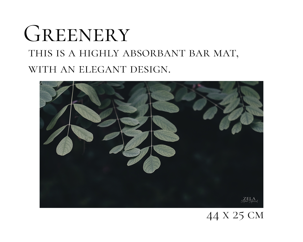 Zela Greenery Bar Mat 17.5 x 10