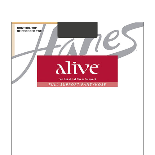 Hanes Alive Nylons - Barely Black Size F - 3pk