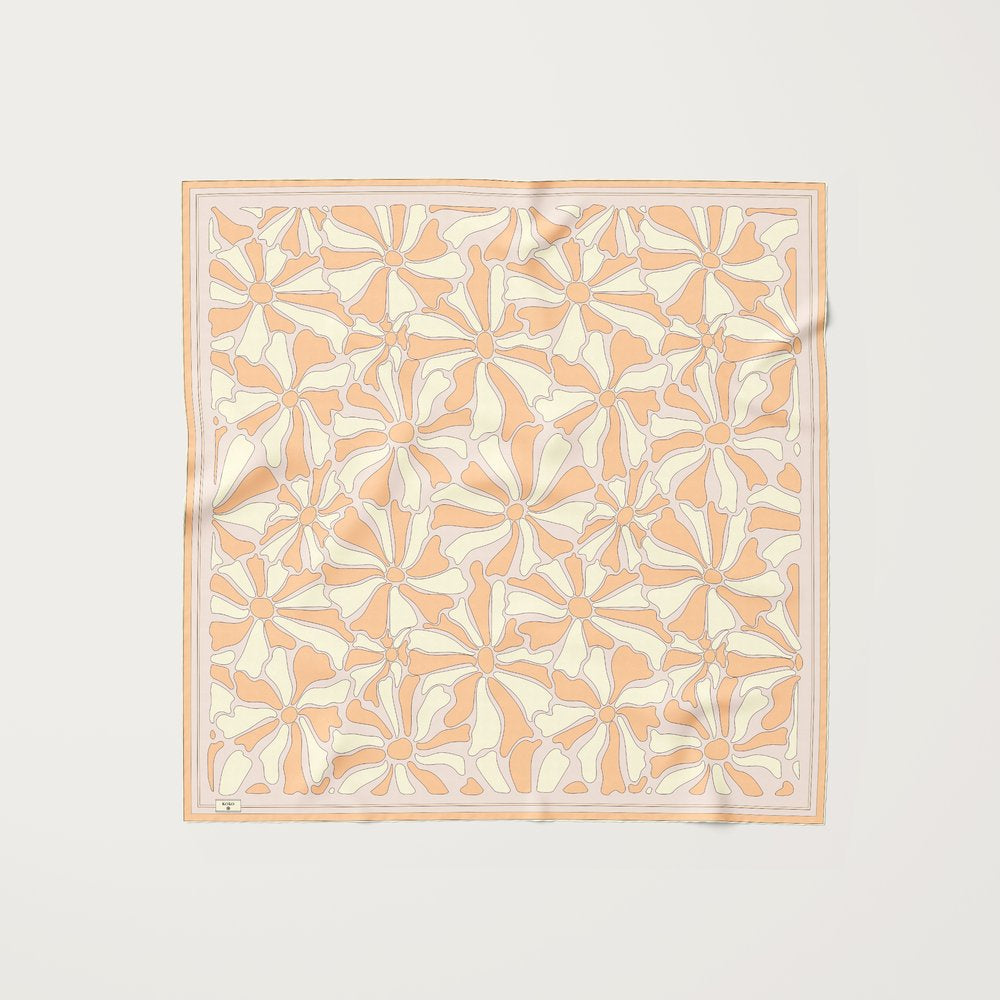 KOKO, 90cm Silk Scarf, Marga Neutral