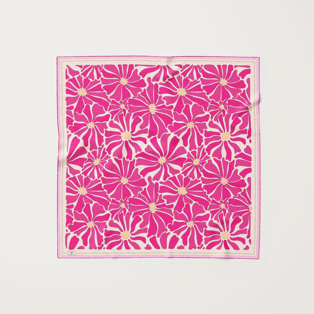 KOKO, 90cm Silk Scarf, Marga Pink