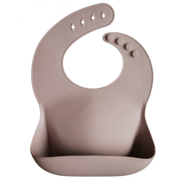 Silicone Baby Bib (Warm Taupe)