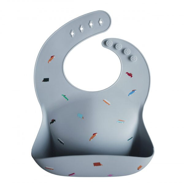 Silicone Baby Bib (Retro Cars)