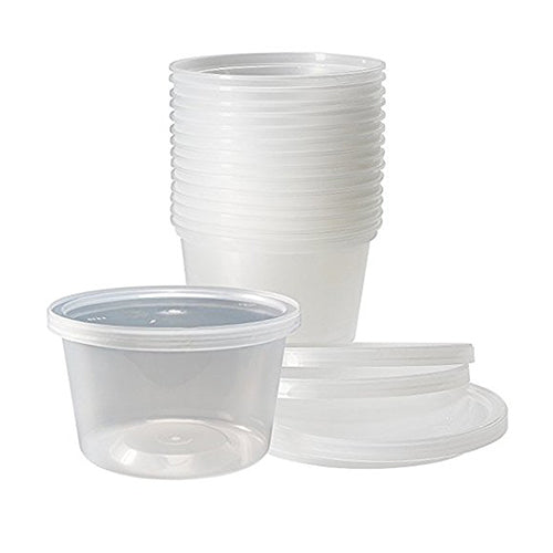 Plastic Deli Container w/lid - 16 oz 10/pk