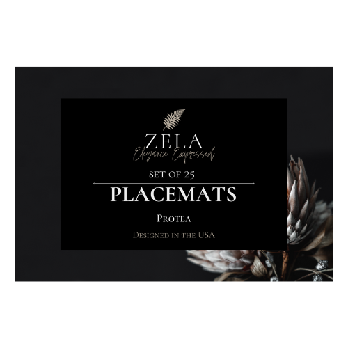 Zela Paper Placemats 25 ct. - Protea