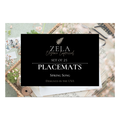 Zela Paper Placemats 25 ct. - Spring Song