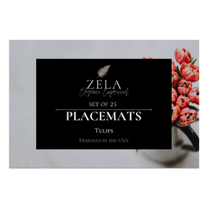 Zela Paper Placemats 25 ct. - Tulips