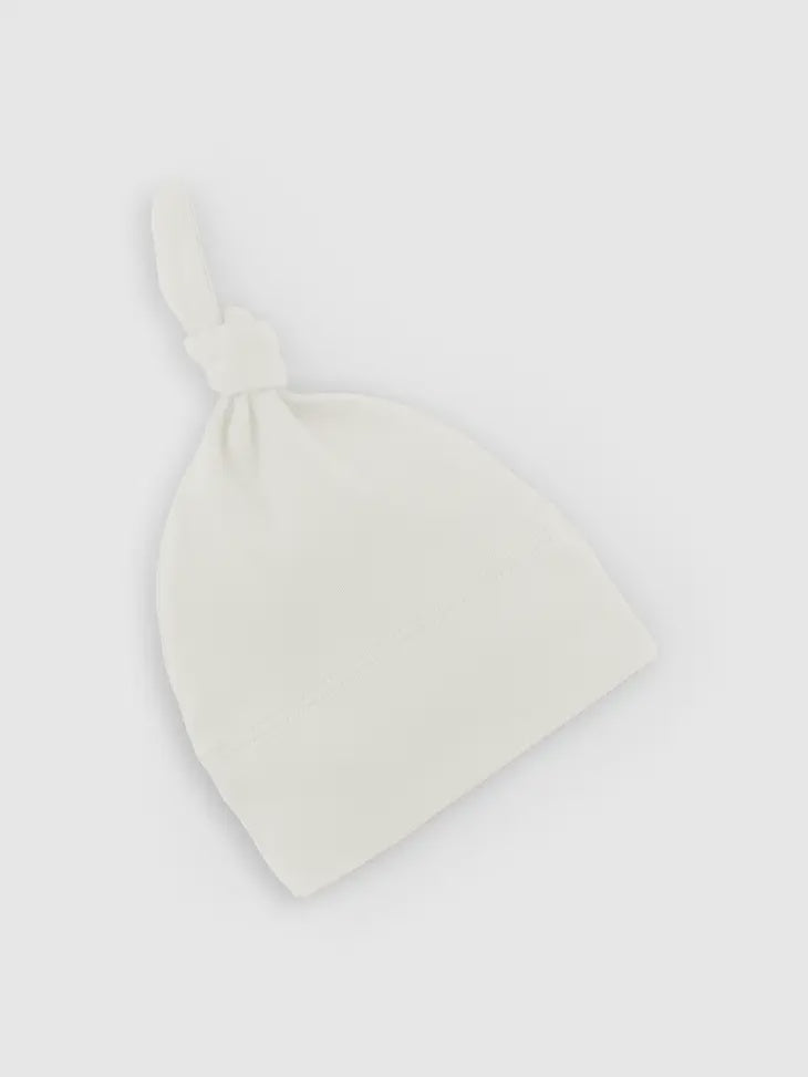 Organic Baby Classic Knotted Hat - Ivory NB