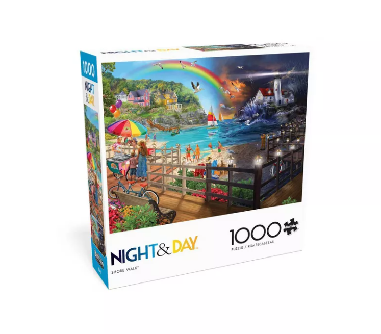 Buffalo Shore Walk Night & Day Puzzle - 1000pc