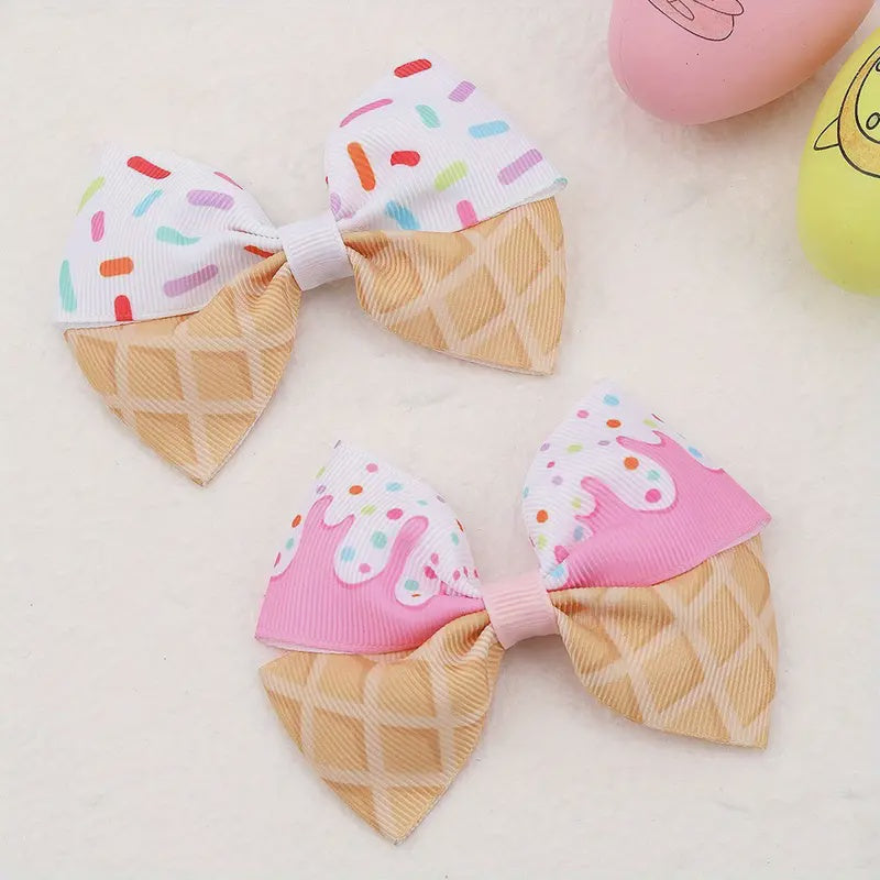 Ice Cream Hair Bow