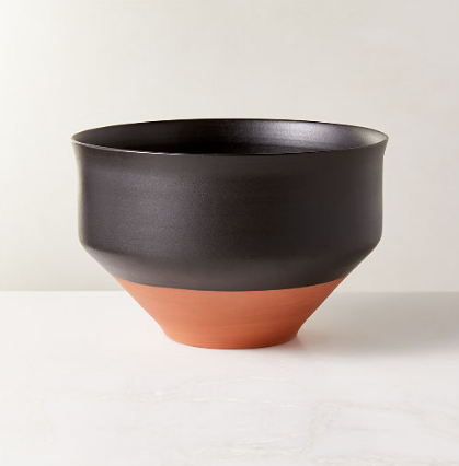 CB2 Dolce Stoneware Black Serving Bowl