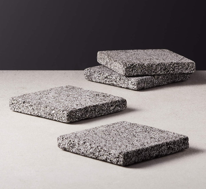 CB2 Loa Lava Stone Coasters - Set of 4