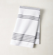 White Stripe Terry Hand Towel