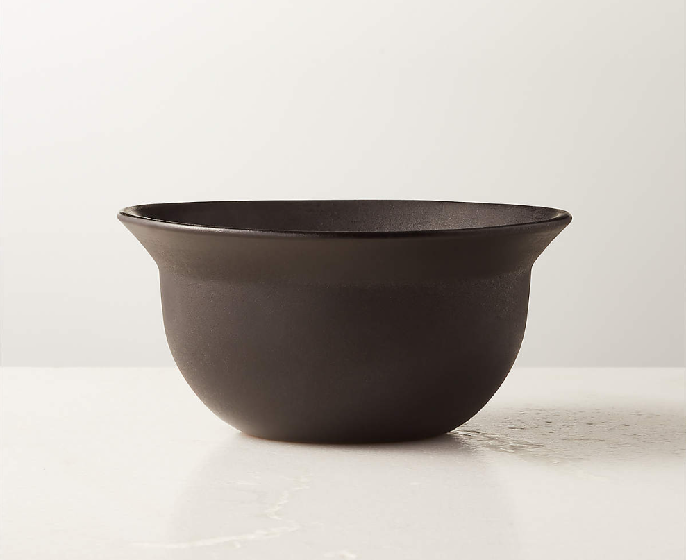 CB2 Sculpt Black Small Bowl