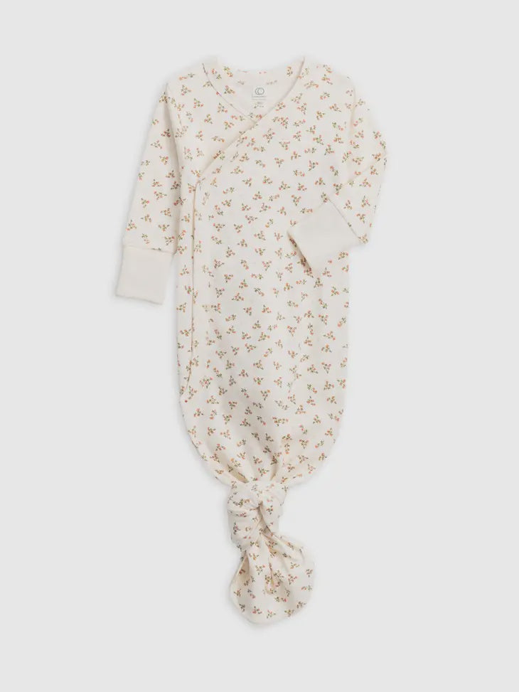 Indy Kimono Gown - Wildflowers / Salmon + Herb, Newborn