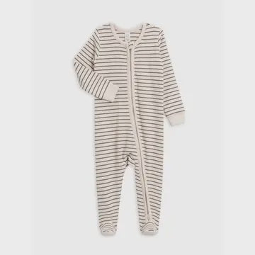 Organic Cotton Baby Peyton Ribbed Sleeper - Jax Stripe, 6-12m