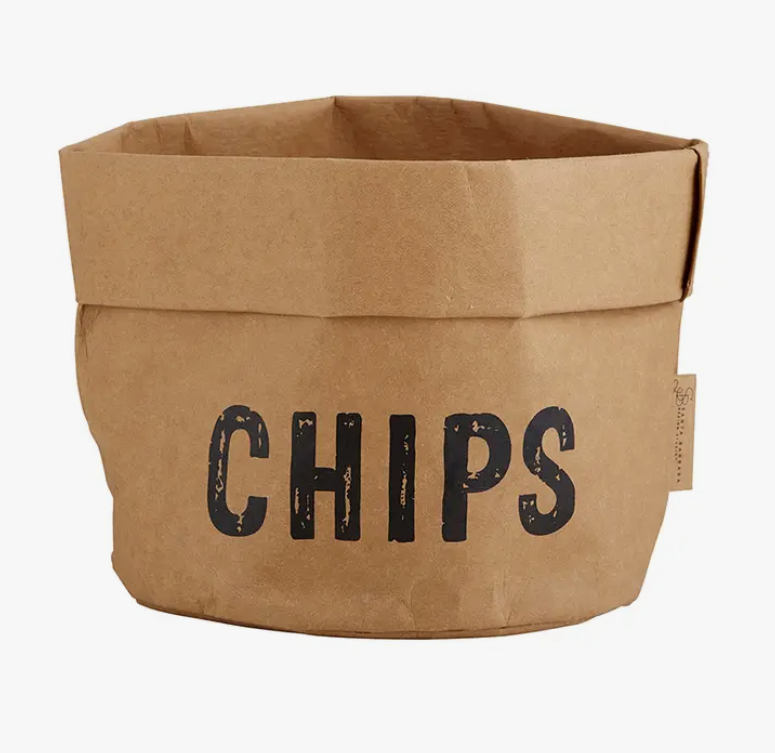 Washable Paper 'Chips' Bag