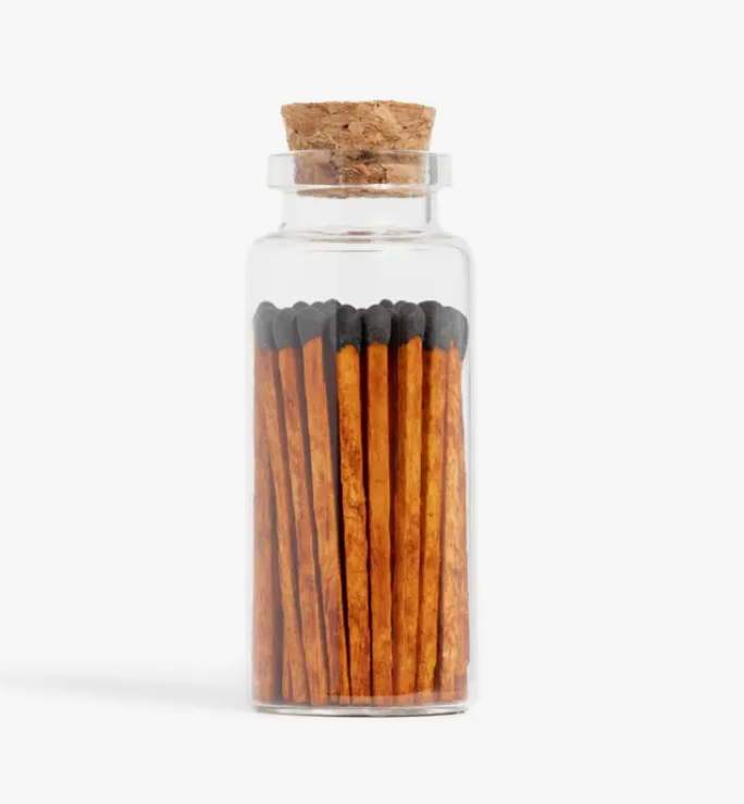 Cinnamon Black Matches in Medium Corked Vial