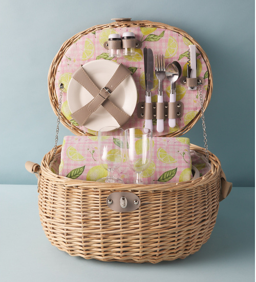 Ciroa 15pc Oval Picnic Basket for Two