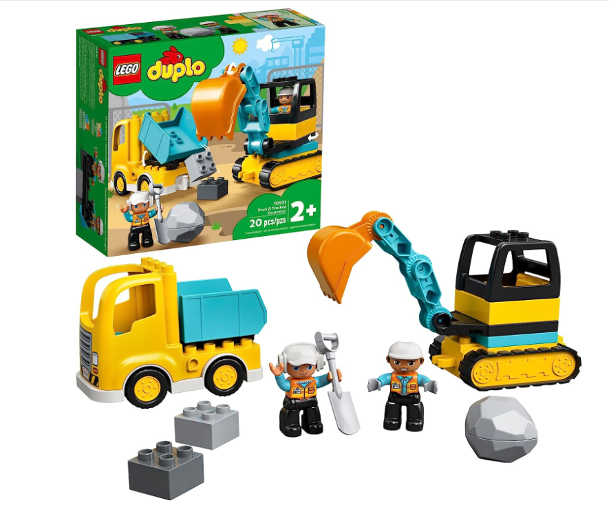 LEGO Duplo Town Truck & Tracked Excavator construction Vehicle