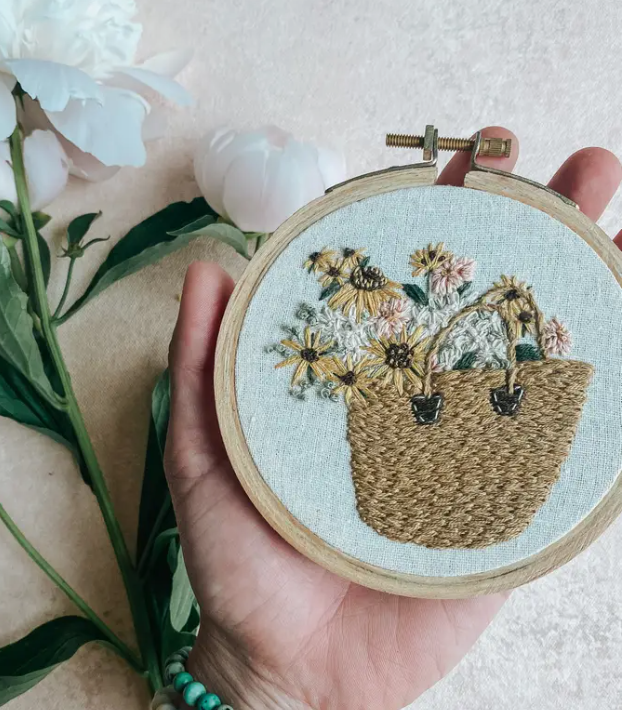 Embroidery Kit - Market Flowers