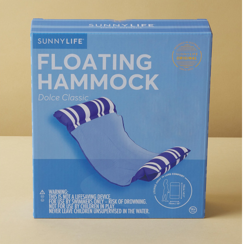 Sunnylife Floating Hammock - Blue & White Stripe