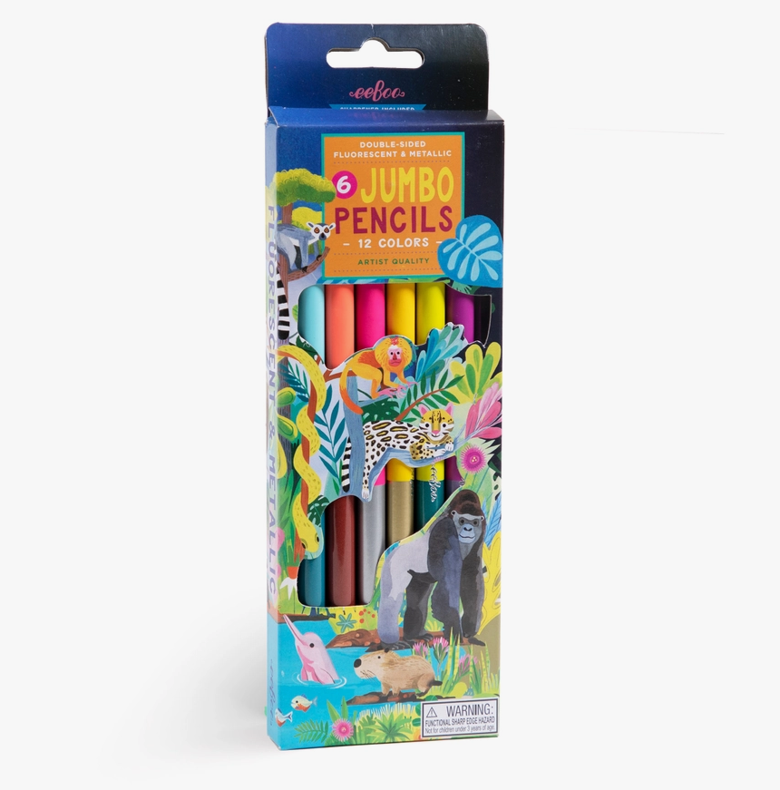 Rainforest Jumbo Metallic & Fluorescent Colored Pencils