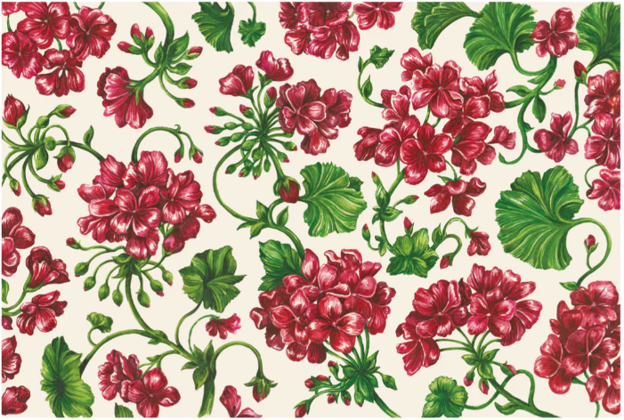 Hester & Cook "Geranium Garden" Placemats - 24 Sheets