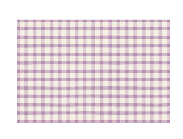 Hester & Cook "Lilac Painted Check" Placemats - 24 Sheets