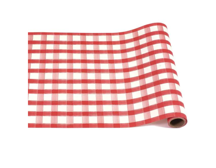 Hester & Cook Red Painted Check Runner - 20"x 25"