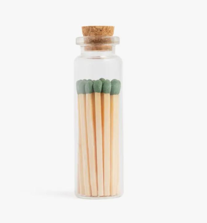 Juniper Green Matches in Small Corked Vial