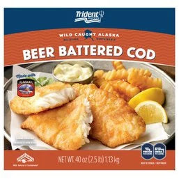 Wild Caught Alaskan Beer Battered Cod 40oz.