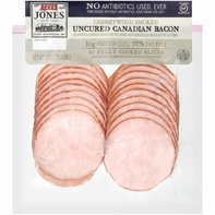 Jones Premium Cherrywood Smoked Uncured Canadian Bacon 12 oz. 20 slices