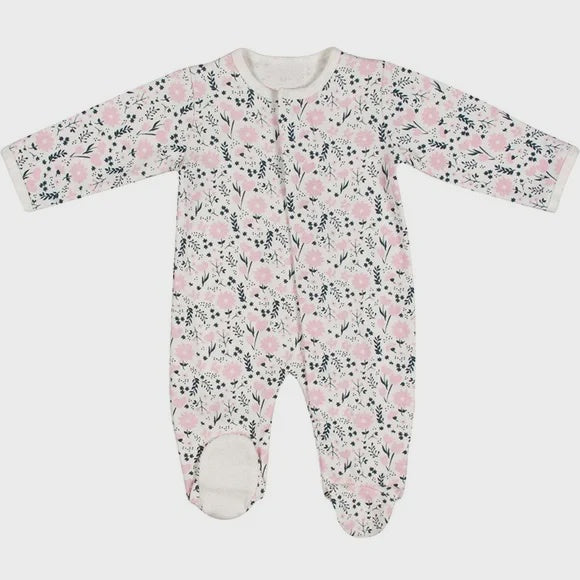 Magnetic Pink FLoral Sleeper, 12-18m