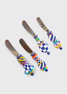 MacKenzie-Childs Royal Jubilee Canape Knives - Set of 4