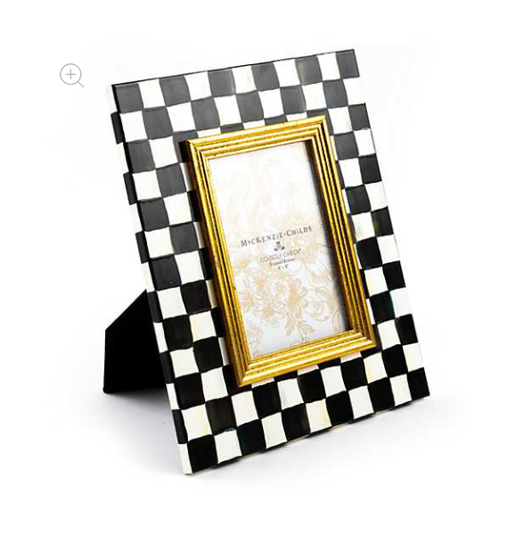 MacKenzie Childs Courtly Check 4"x 6" Photo Frame