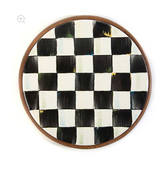 MacKenzie Childs Courtly Check Trivet - 6.75"