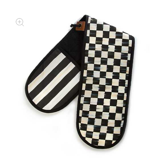 MacKenzie Childs Courtly Check Double Oven Mitt