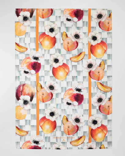 MacKenzie-Childs Peaches & Anemones Dish Towel