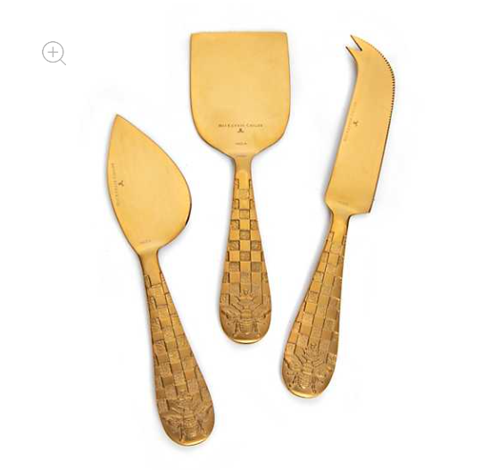 MacKenzie Childs Queen Bee Cheese Knifes - Set of 3