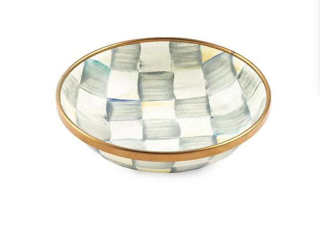 MacKenzie-Childs Sterling Check Dipping Bowl