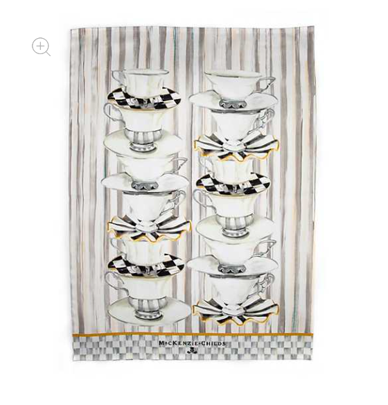 MacKenzie-Childs Tea Cups Dish Towel