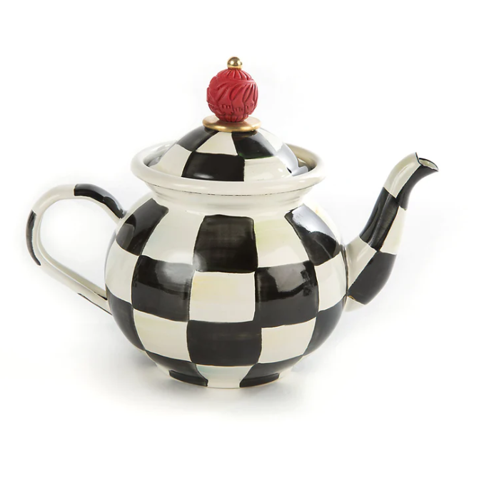 MacKenzie-Childs Courtly Check Tea for Me Pot