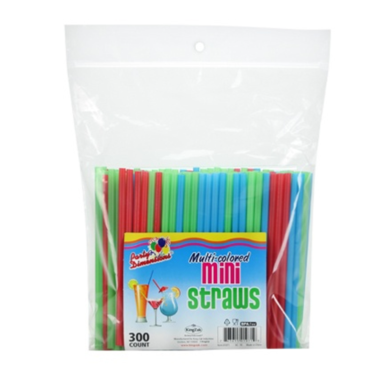 Multi-Colored Mini Straws