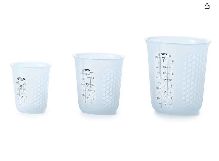 OXO Squeeze & Pour Silicone Measuring Cup Set