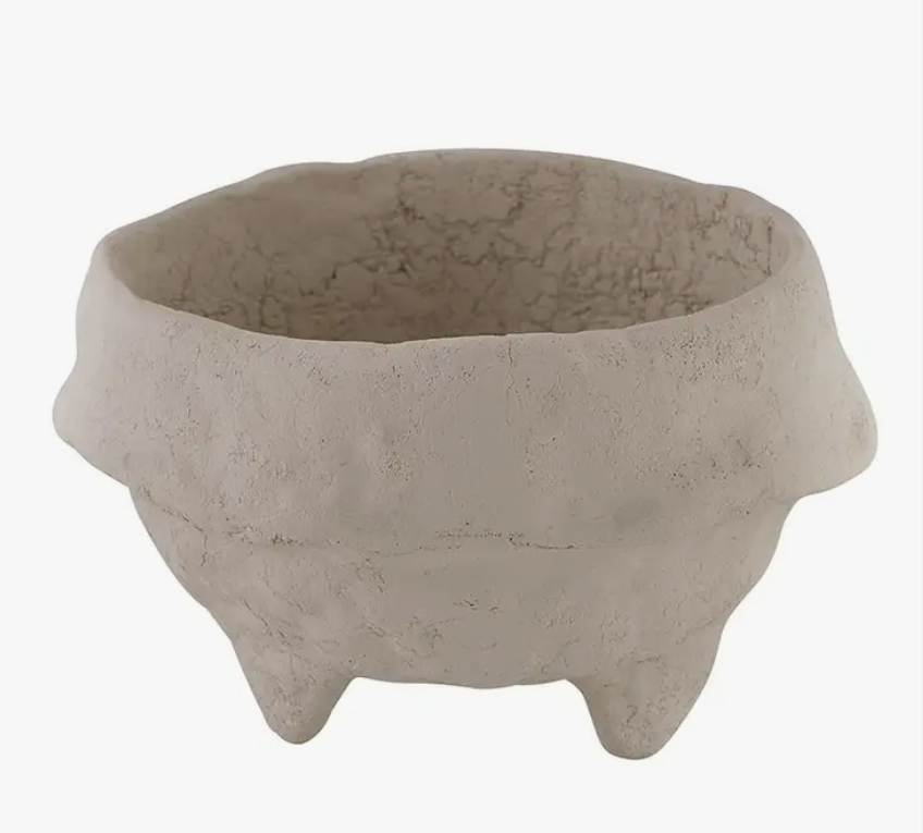 Paper Mache Bowl - Grey